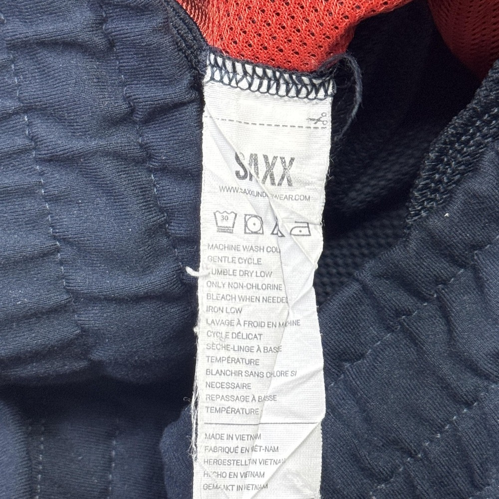 SAXX Roastmaster Tech Jogger Pants Mens L Blue Elastic Waist Drawstring Pockets - Picture 3 of 10